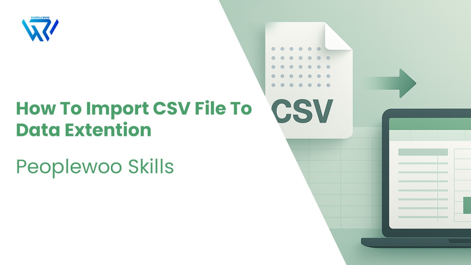 How To Import CSV File To Data Extention | Peoplewoo Skills